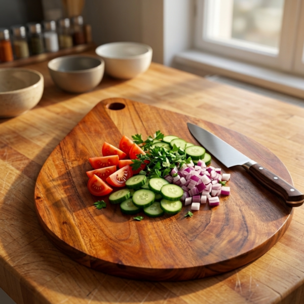 Oval chopping board