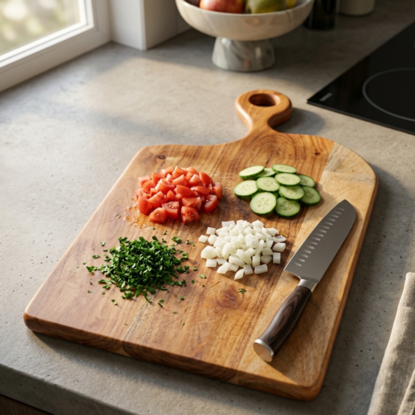 Handle curve chopping board
