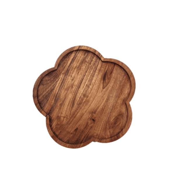 One wood flower Plate